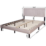 Arianne Beige Full Platform Bed | Olivia Furniture
