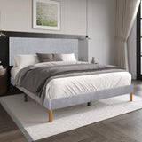 Snowflake Light Gray Twin Platform Bed | Olivia Furniture