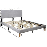 Snowflake Light Gray Twin Platform Bed | Olivia Furniture