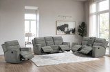 Hudson Dark Gray 3-Piece Reclining Living Room Set | Olivia Furniture