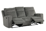 Hudson Dark Gray 3-Piece Reclining Living Room Set | Olivia Furniture