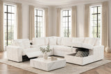 Hunter White Sectional with Bluetooth Speaker & Pull-Out Bed | Olivia Furniture