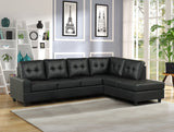 James Black PU Reversible Sectional | Olivia Furniture