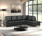 James Black PU Reversible Sectional | Olivia Furniture