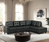 James Black PU Reversible Sectional | Olivia Furniture