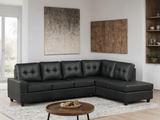 James Black PU Reversible Sectional | Olivia Furniture