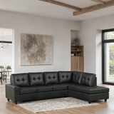 James Black PU Reversible Sectional | Olivia Furniture