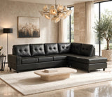 James Black PU Reversible Sectional | Olivia Furniture
