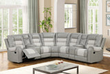 Jordon Gray/White Reclining Sectional | Olivia Furniture
