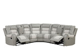 Jordon Gray/White Reclining Sectional | Olivia Furniture