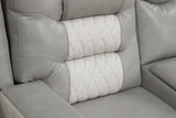 Jordon Gray/White Reclining Sectional | Olivia Furniture