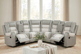 Jordon Gray/White Reclining Sectional | Olivia Furniture