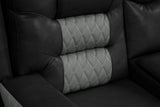 Jordon Black/Gray Reclining Sectional | Olivia Furniture