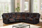 Jordon Two-Tone Brown Reclining Sectional | Olivia Furniture