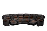 Jordon Two-Tone Brown Reclining Sectional | Olivia Furniture