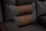 Jordon Two-Tone Brown Reclining Sectional | Olivia Furniture