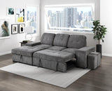 Kevin Gray Sectional With Pull-Out Bed | Olivia Furniture