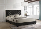 Lana Black Diamond Tufted Queen Bed | Olivia Furniture
