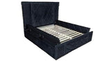 Lorenzo Black LED Queen Storage Platform Bed | Olivia Furniture