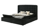 Madonna Black Queen Storage Platform Bed | Olivia Furniture