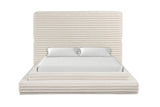 Mariah Beige King Platform Bed | Olivia Furniture
