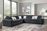 Marshmallow Charcoal Oversized Sectional | Olivia Furniture
