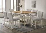 Marton Gray/White 7-Piece Counter Height Set | Olivia Furniture
