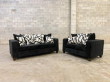 Monroe Black Sofa & Loveseat | Olivia Furniture