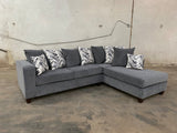 Monroe Charcoal RAF Sectional | Olivia Furniture