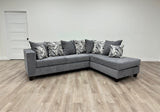Monroe Charcoal RAF Sectional | Olivia Furniture
