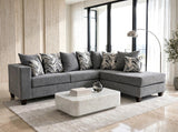 Monroe Charcoal RAF Sectional | Olivia Furniture