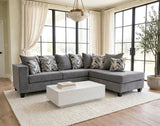Monroe Charcoal RAF Sectional | Olivia Furniture