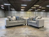 Monroe Dove Sofa & Loveseat | Olivia Furniture