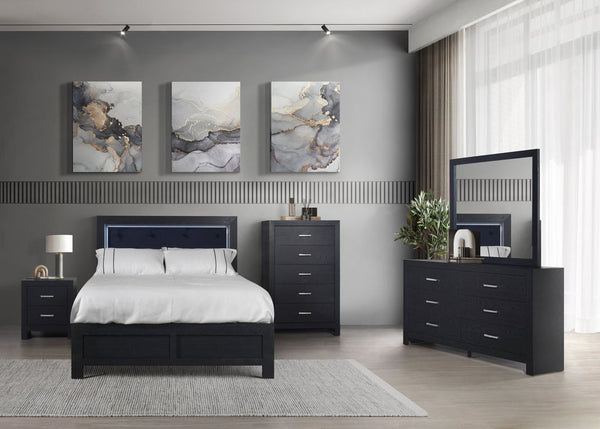 Moonlight Black 5-Piece Bedroom Set – product image 1 | Olivia Furniture