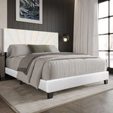 Nico White Queen Platform Bed | Olivia Furniture