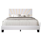 Nico White Queen Platform Bed | Olivia Furniture