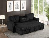 Poland Black Reversible Sectional With Pull-Out Bed – image 2 | Olivia Furniture