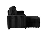 Poland Black Reversible Sectional With Pull-Out Bed – image 4 | Olivia Furniture