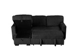 Poland Black Reversible Sectional With Pull-Out Bed – image 5 | Olivia Furniture