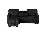 Poland Black Reversible Sectional With Pull-Out Bed – image 7 | Olivia Furniture