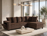 Rene Chocolate RAF Reversible Sectional – image 1 | Olivia Furniture