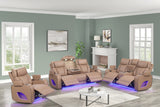 Rivera Saddle 3-Piece Leather Power Reclining Set | Olivia Furniture