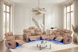 Rivera Saddle 3-Piece Leather Power Reclining Set | Olivia Furniture