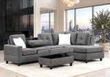 Rocket Charcoal Reversible Sectional (Sectional Only) | Olivia Furniture
