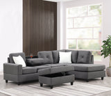 Rocket Charcoal Reversible Sectional (Sectional Only) | Olivia Furniture