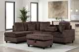 Rocket Chocolate Reversible Sectional | Olivia Furniture