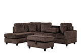 Rocket Chocolate Reversible Sectional | Olivia Furniture