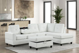 Rocket White PU Reversible Sectional | Olivia Furniture