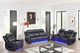 Rolls Royce Black Power Reclining Set | Olivia Furniture
