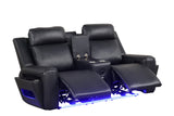 Rolls Royce Black Power Reclining Set | Olivia Furniture